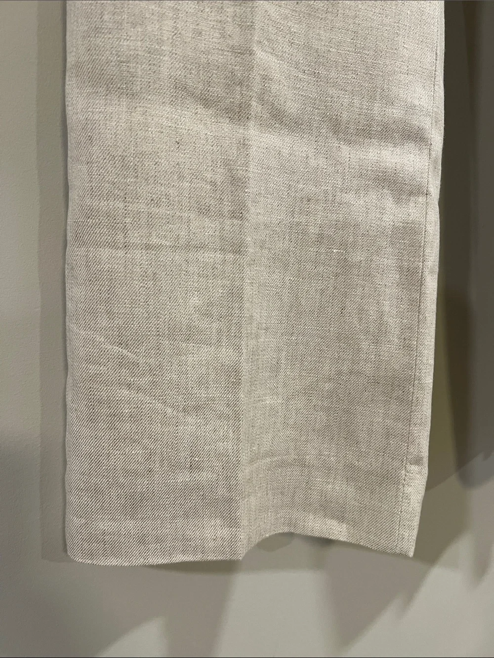 J.Crew - linen, beige wide leg cropped slacks, 14